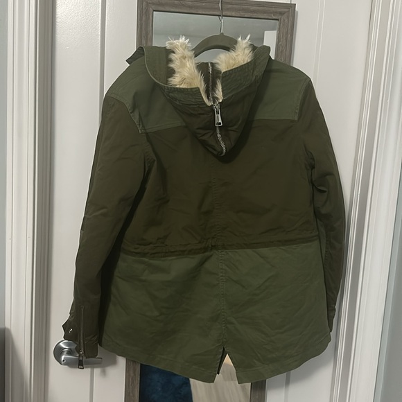 Zara two tone green parka utility coat size small! - Picture 10 of 12
